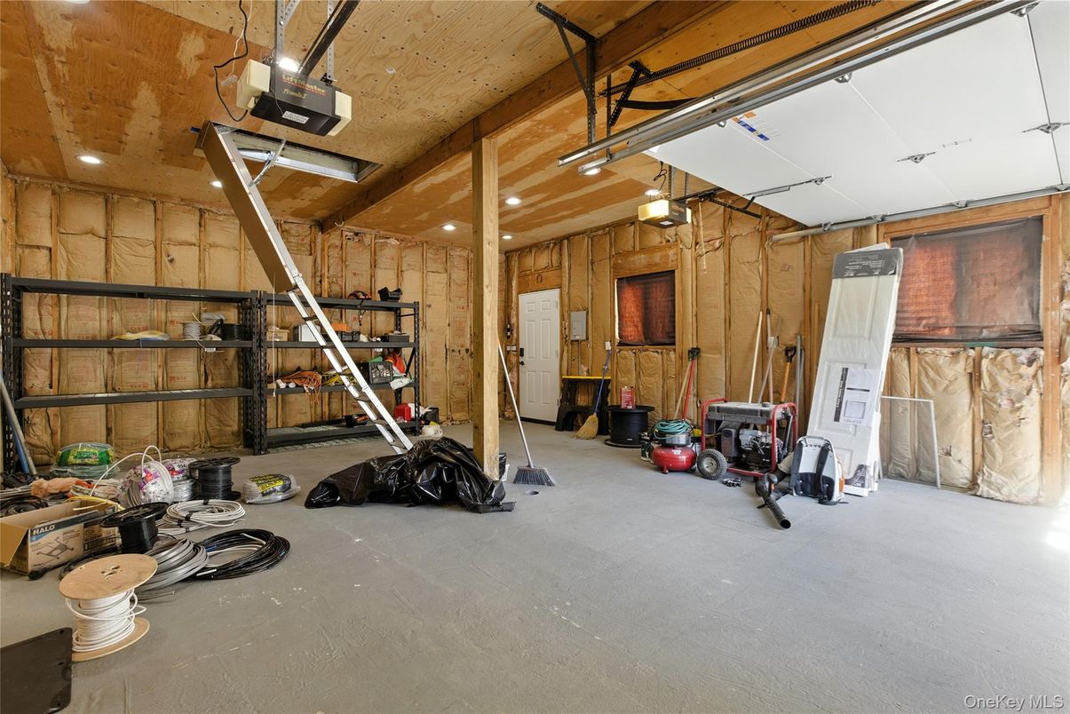 Fitness Equipment, Garage, Interior, Recessed Lighting, Wooden Walls