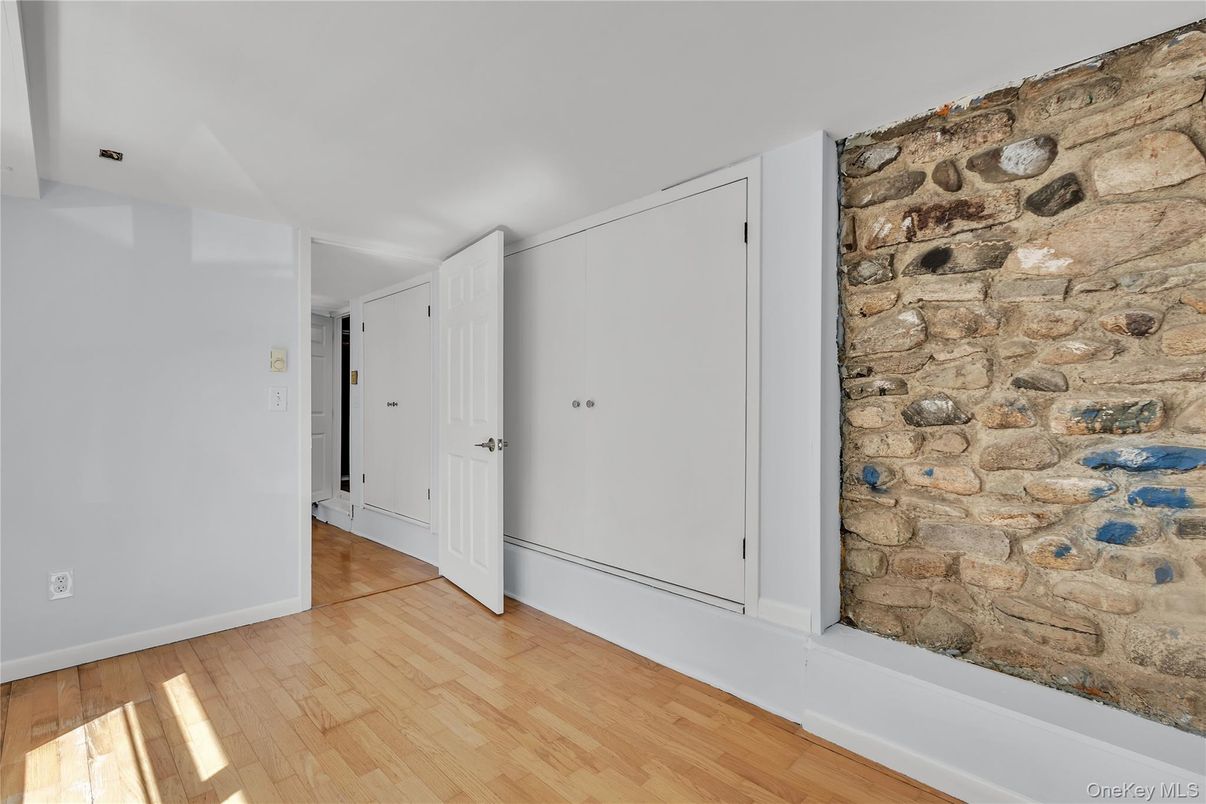 Interior, Stone Walls, Wood Texture Flooring
