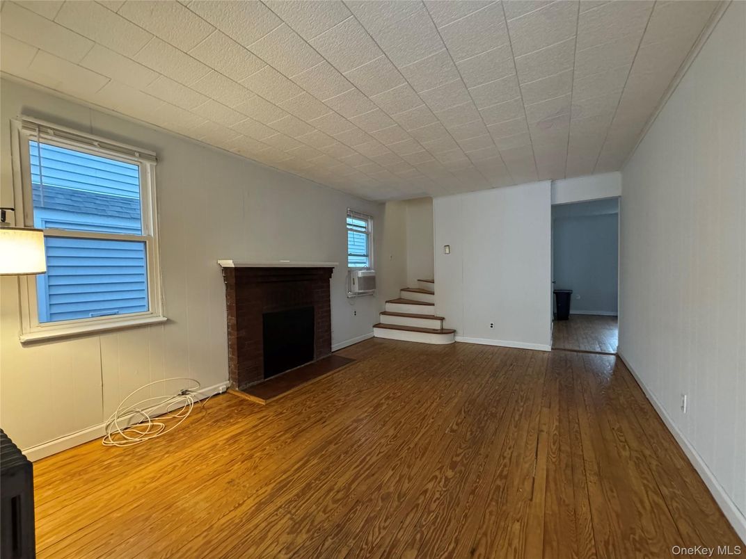 Empty room, Fireplace, Interior, Wood Texture Flooring