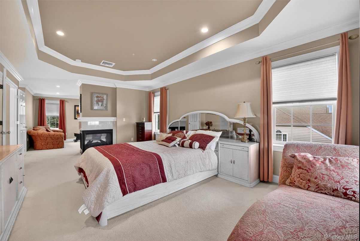 Bedroom, Fireplace, Interior, Recessed Lighting