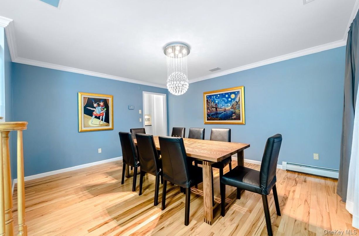 Chandelier, Dining room, Interior, Pendant Lights, Wood Texture Flooring