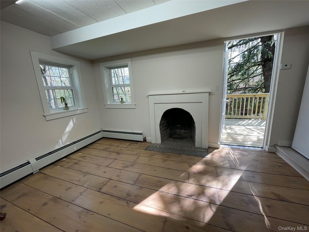 Empty room, Fireplace, Interior, Wood Texture Flooring