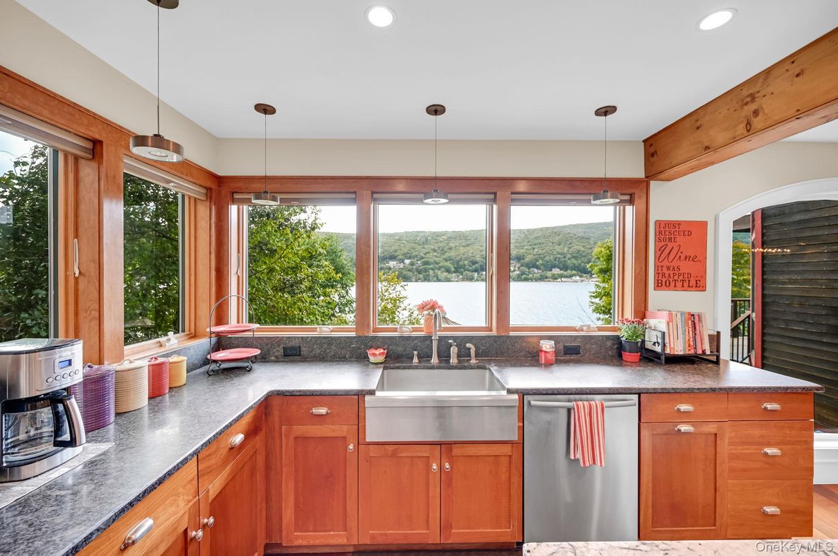 Interior, Kitchen, Pendant Lights, Recessed Lighting, Water