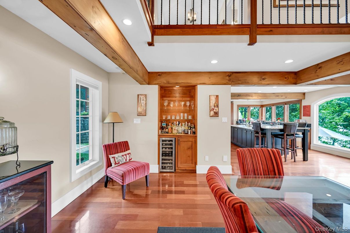 Interior, Recessed Lighting, Wooden Beams, Wood Texture Flooring
