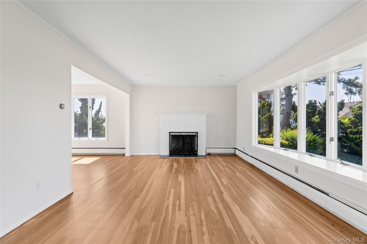 Empty room, Fireplace, Interior, Wood Texture Flooring