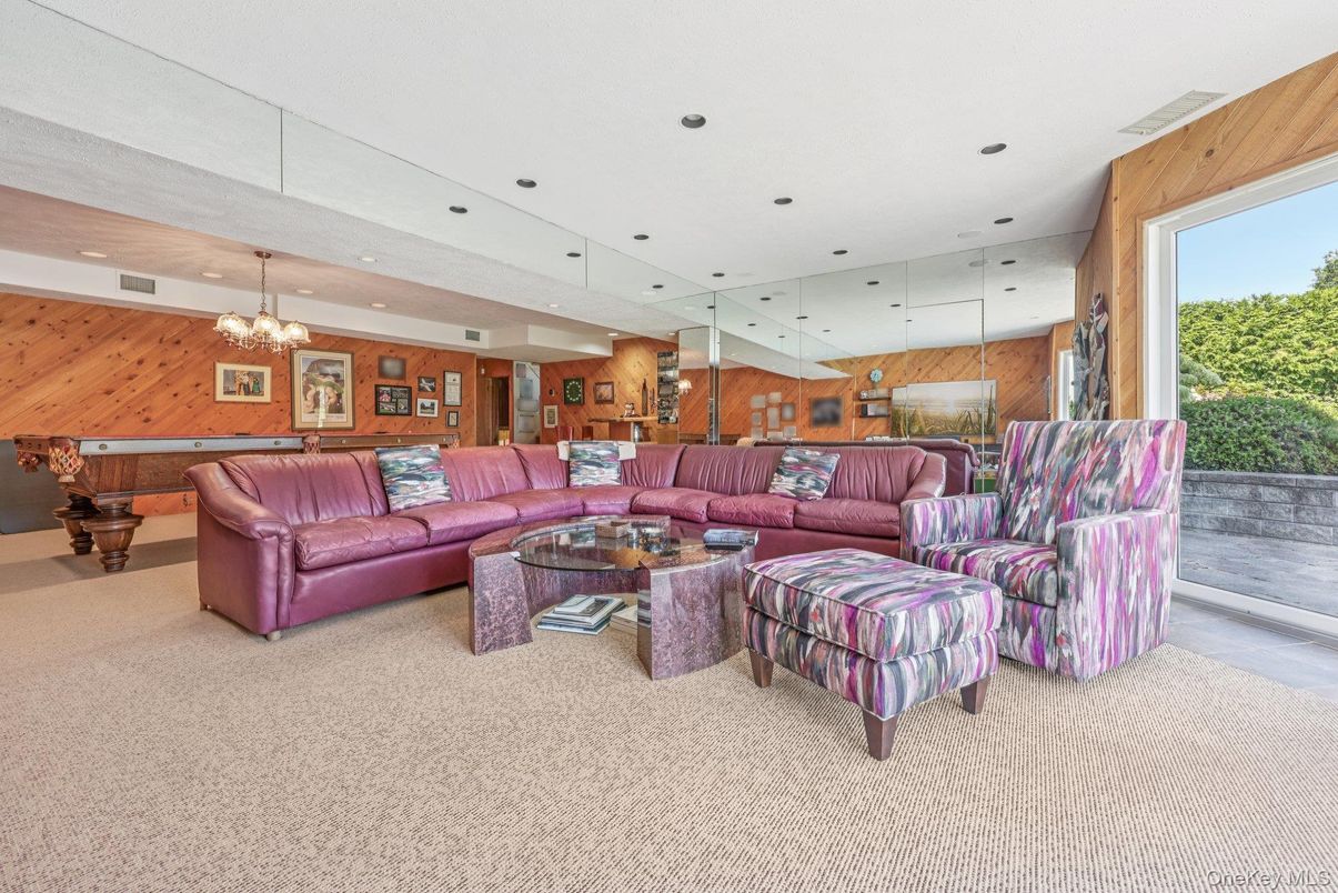 Chandelier, Interior, Living room, Recessed Lighting, Wooden Walls