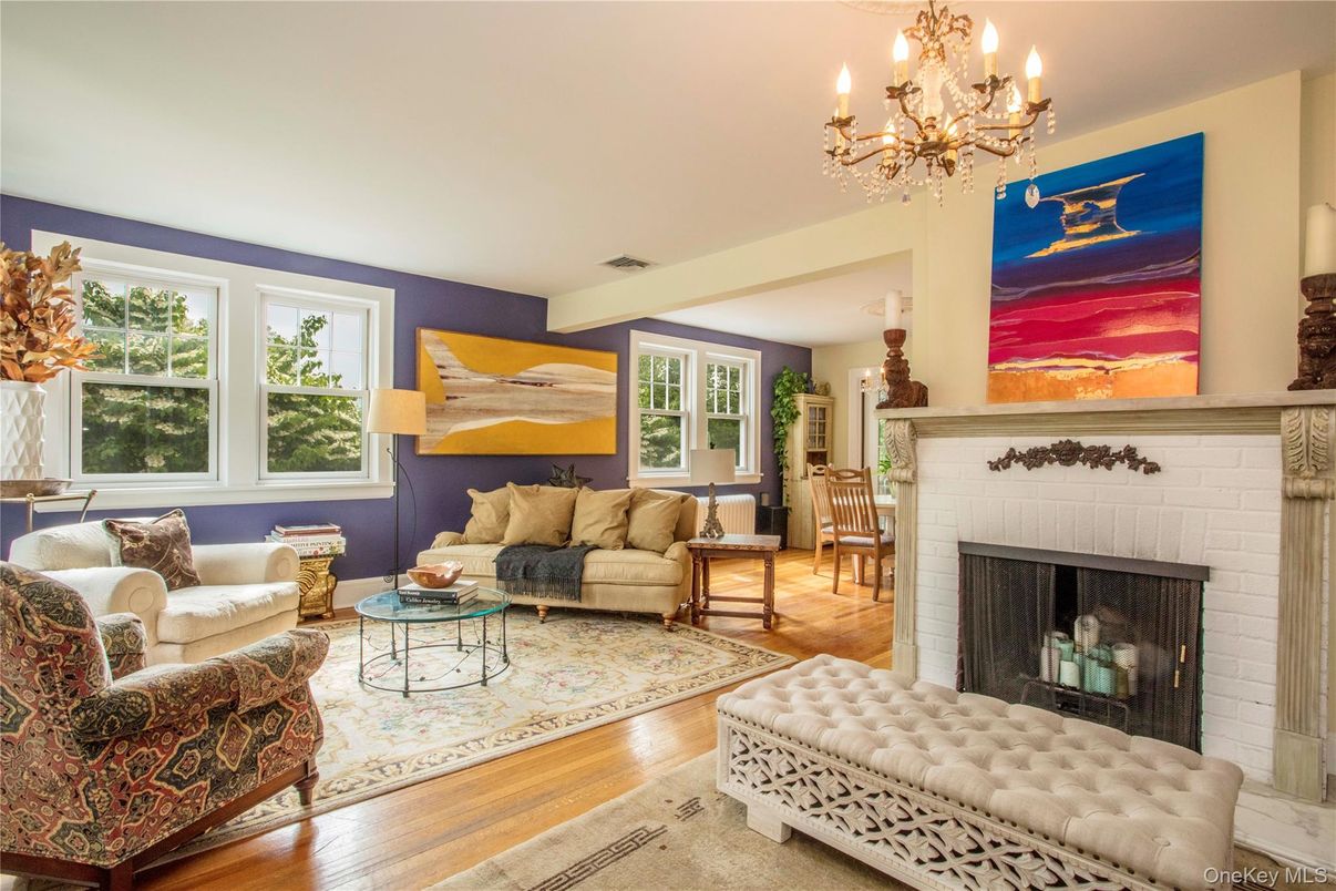 Chandelier, Fireplace, Interior, Living room, Wood Texture Flooring