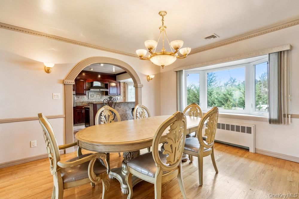 Chandelier, Dining room, Interior, Wood Texture Flooring