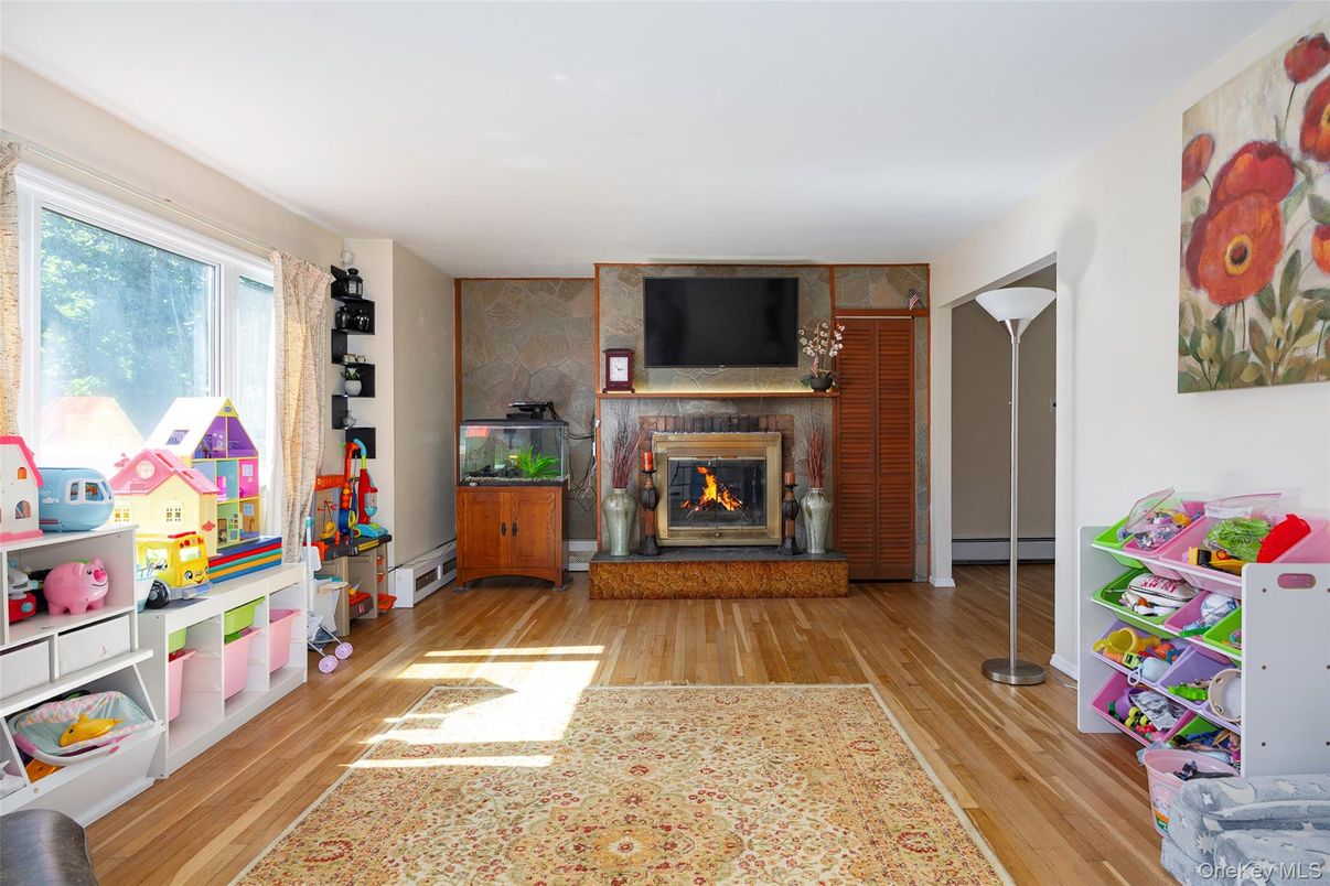 Fireplace, Interior, Wood Texture Flooring