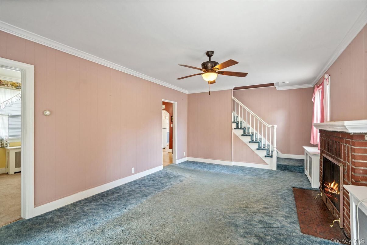 Empty room, Fireplace, Interior
