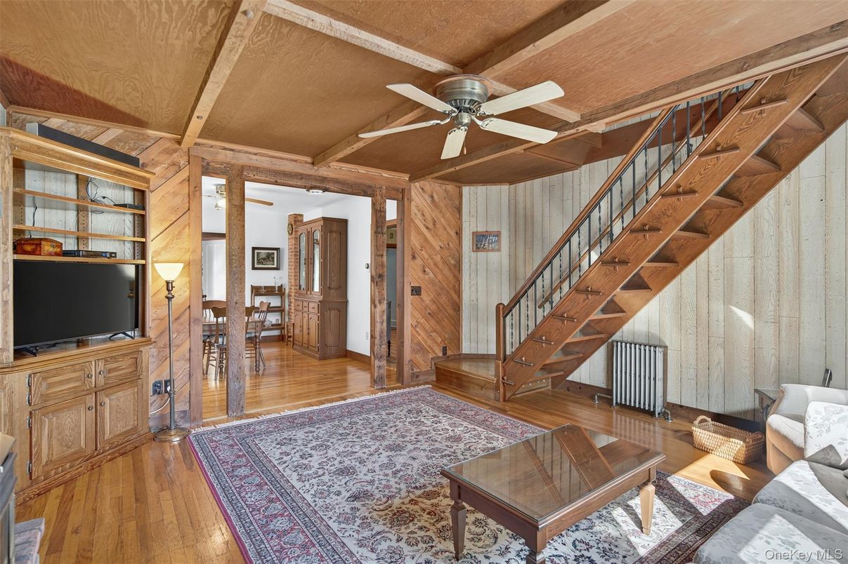 Interior, Living room, Wooden Beams, Wood Texture Flooring