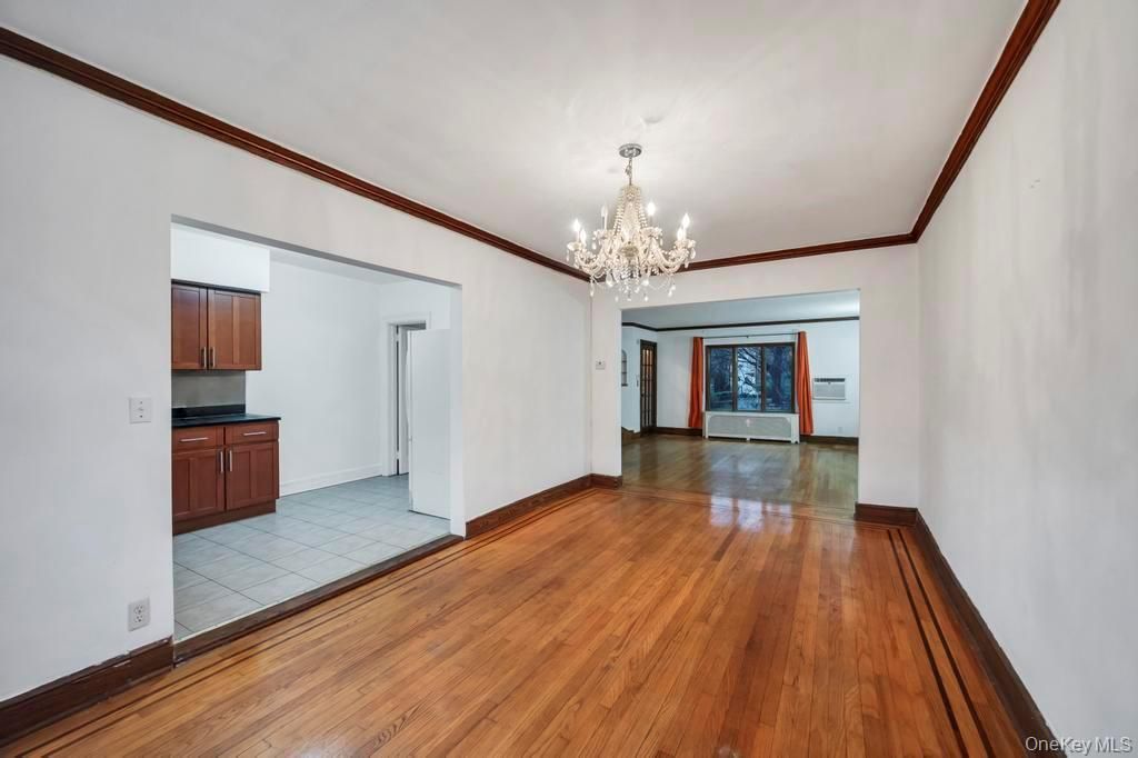 Chandelier, Empty room, Fireplace, Interior, Wood Texture Flooring