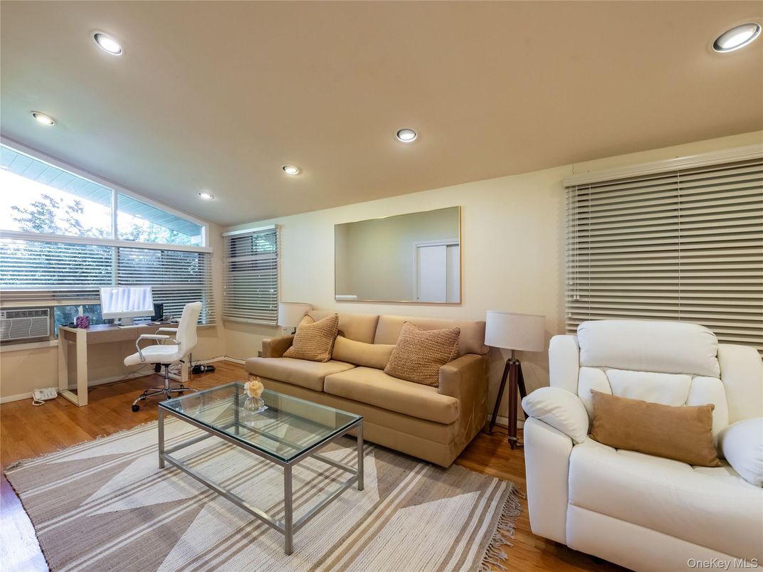 Home Office, Interior, Living room, Recessed Lighting, Wood Texture Flooring