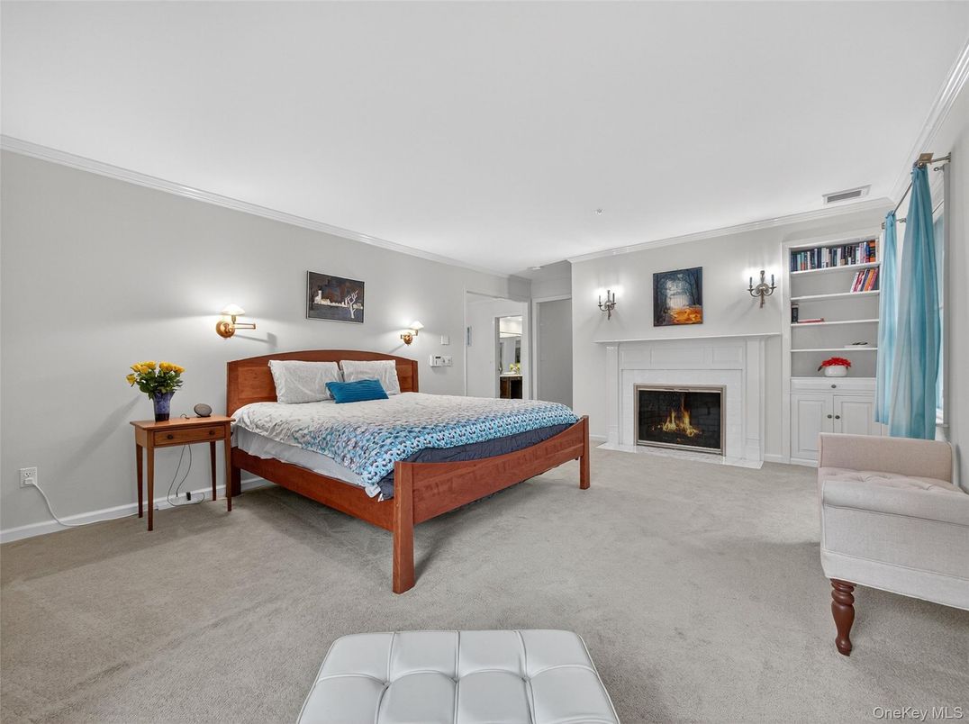 Bedroom, Fireplace, Interior