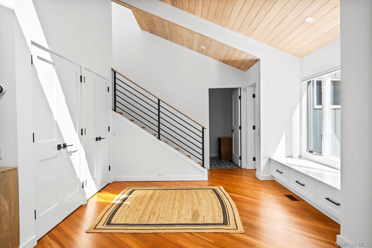 Interior, Recessed Lighting, Wooden Ceilings, Wood Texture Flooring