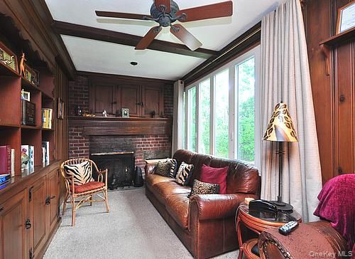 Fireplace, Interior, Living room, Stone Walls, Wooden Walls