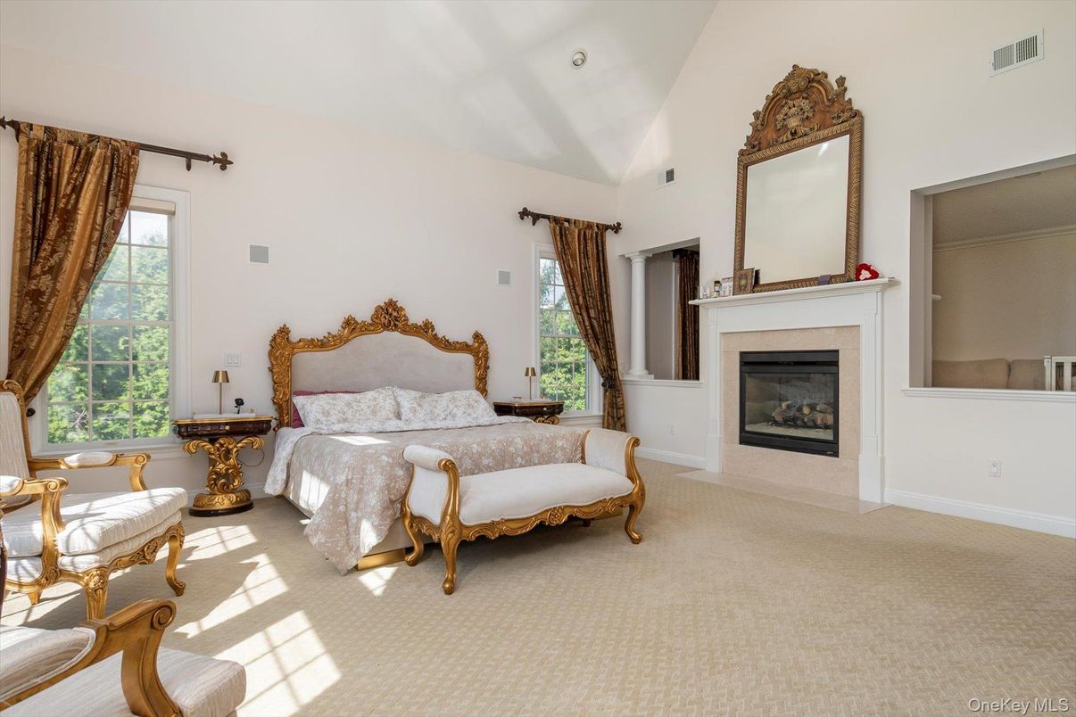 Bedroom, Fireplace, Interior, Recessed Lighting