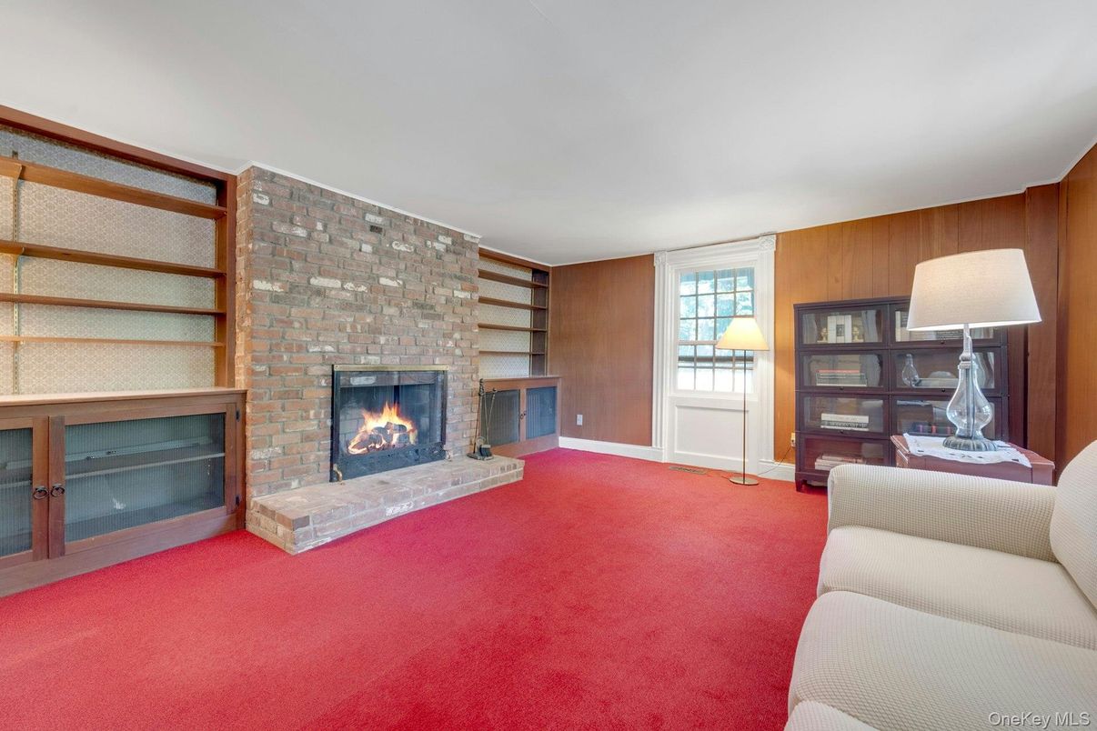 Fireplace, Interior, Wooden Walls