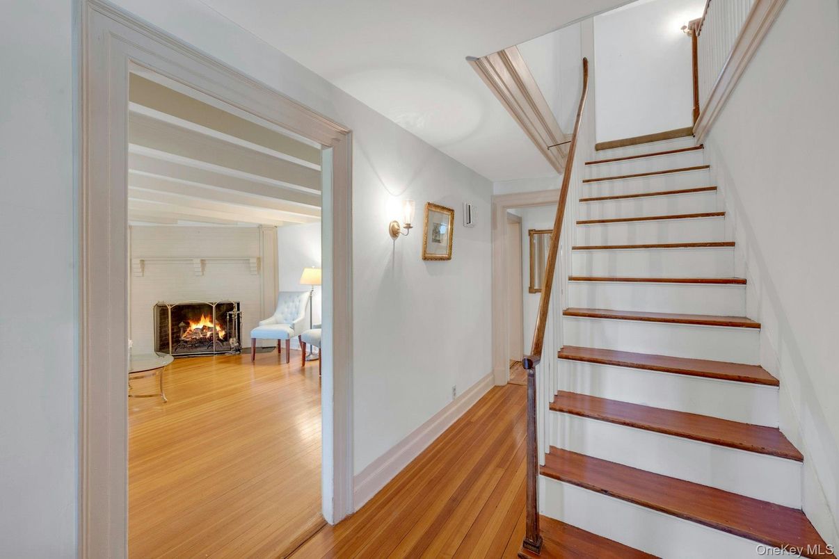 Fireplace, Interior, Wood Texture Flooring