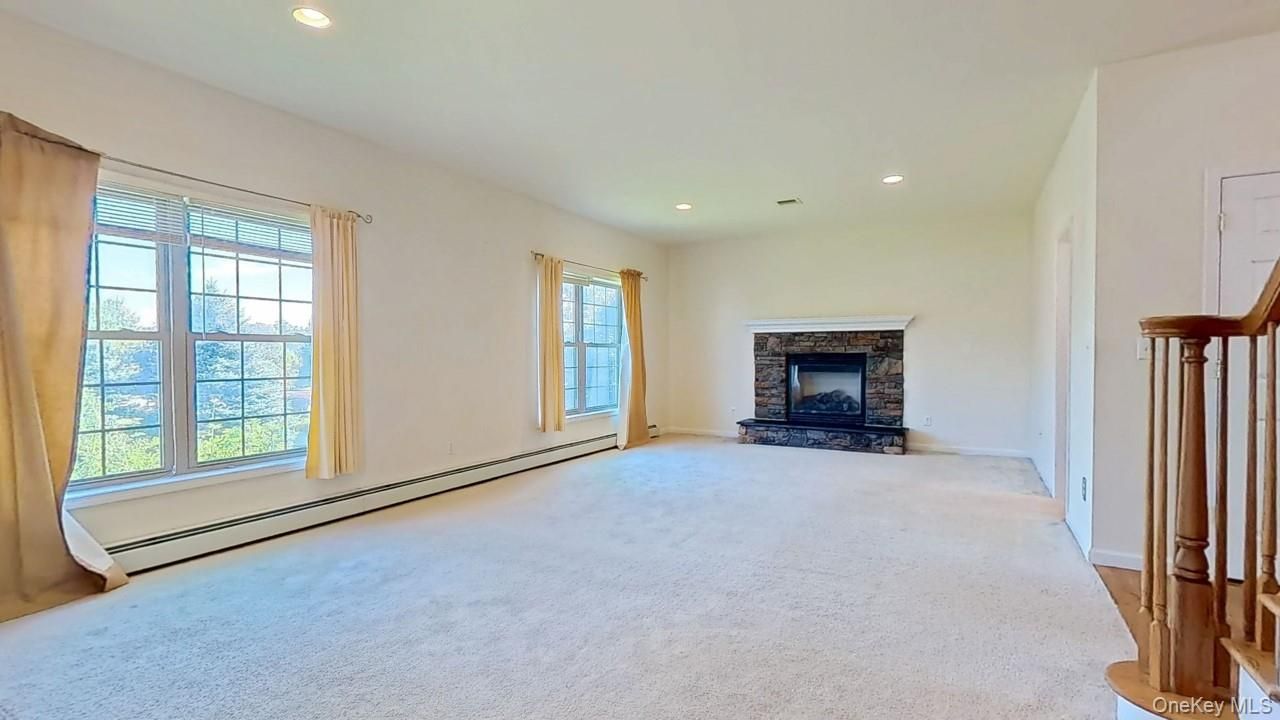 Empty room, Fireplace, Interior, Recessed Lighting
