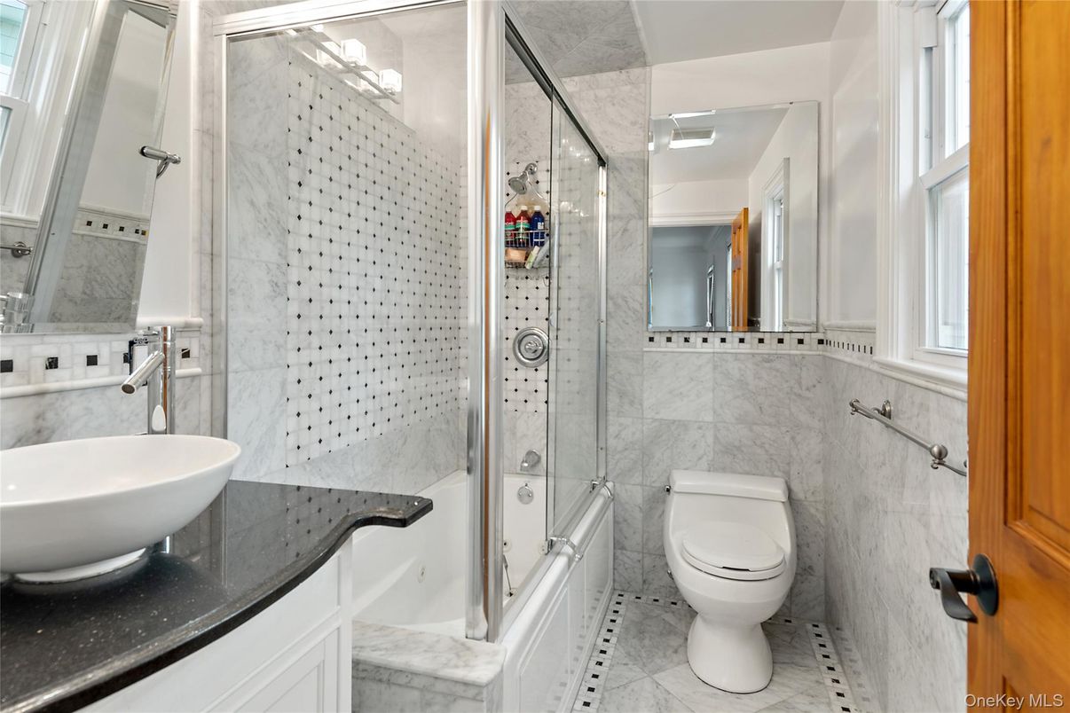 Bathroom, Glass Shower, Interior, Marble, Marble Walls