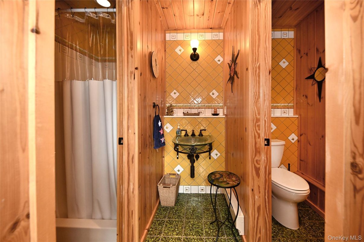 Bathroom, Interior, Wooden Walls