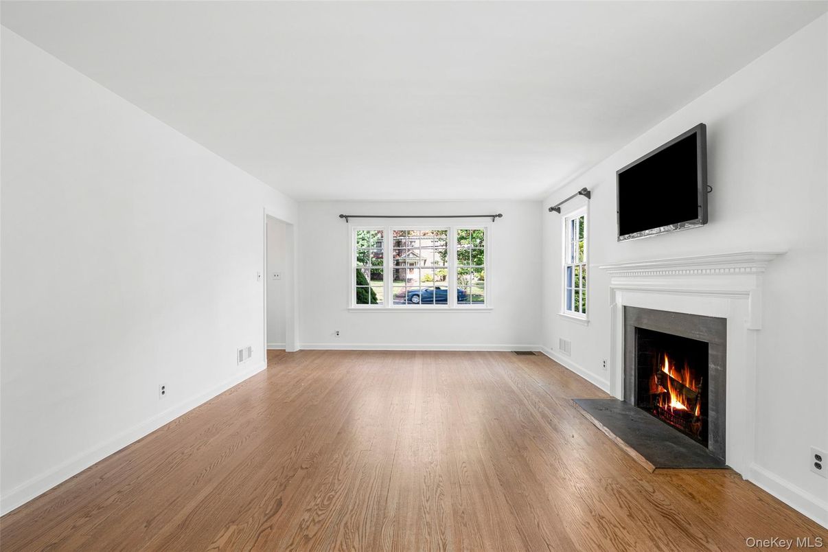 Empty room, Fireplace, Interior, Wood Texture Flooring