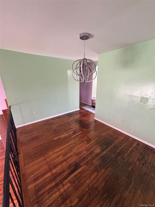 Chandelier, Empty room, Interior, Pendant Lights, Wood Texture Flooring