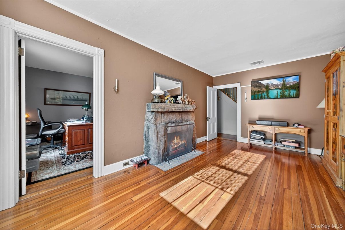Fireplace, Interior, Wood Texture Flooring