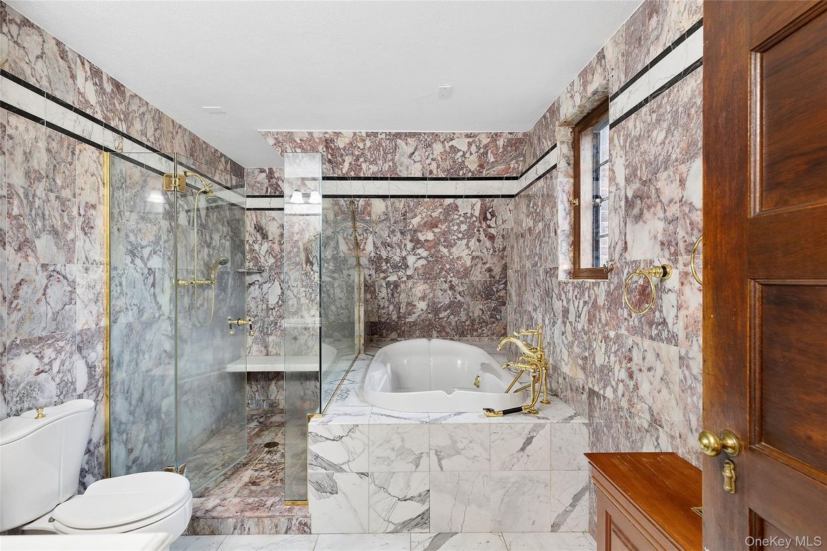 Bathroom, Glass Shower, Interior, Marble