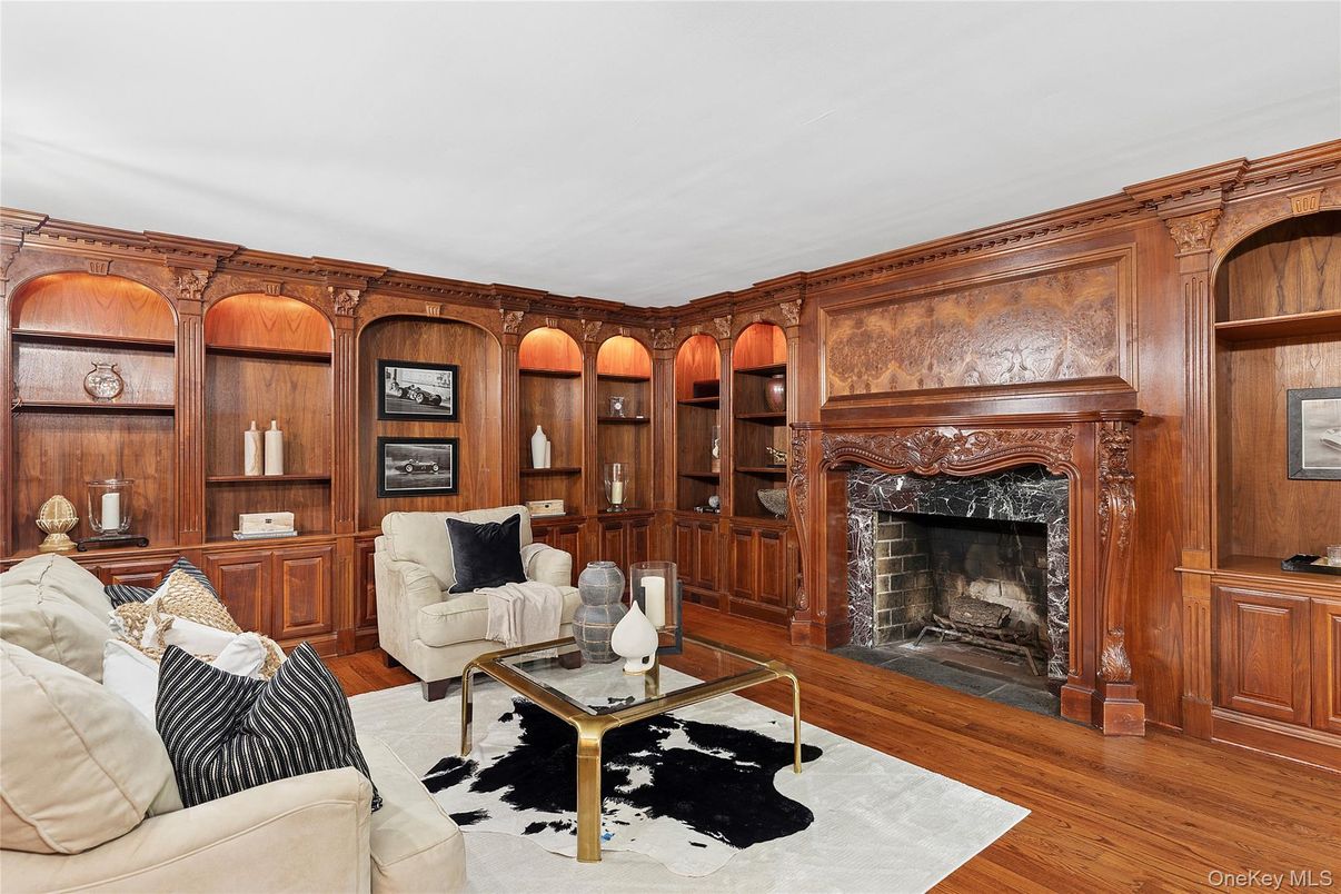 Fireplace, Interior, Living room, Wood Texture Flooring, Wooden Walls
