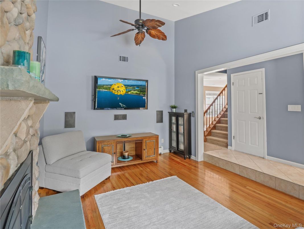 Fireplace, Interior, Wood Texture Flooring