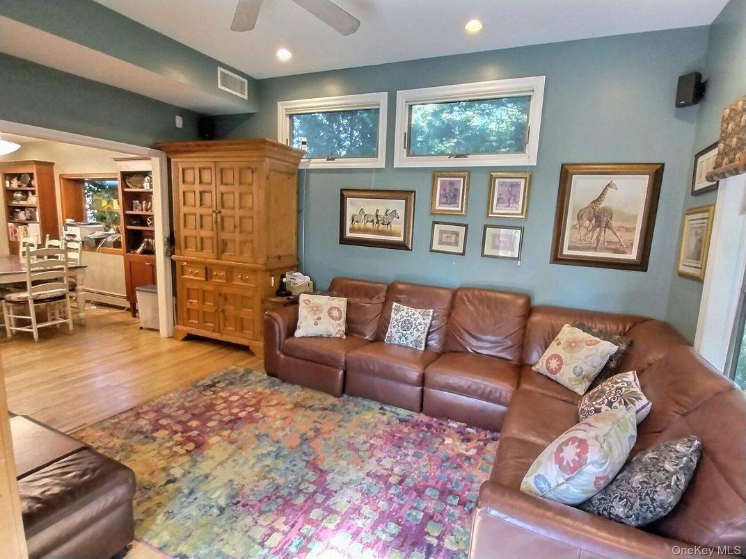 Dining room, Interior, Living room, Recessed Lighting, Wood Texture Flooring