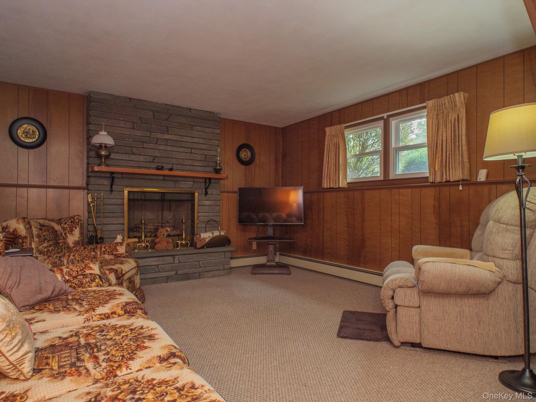 Fireplace, Interior, Living room, Stone Walls, Wooden Walls