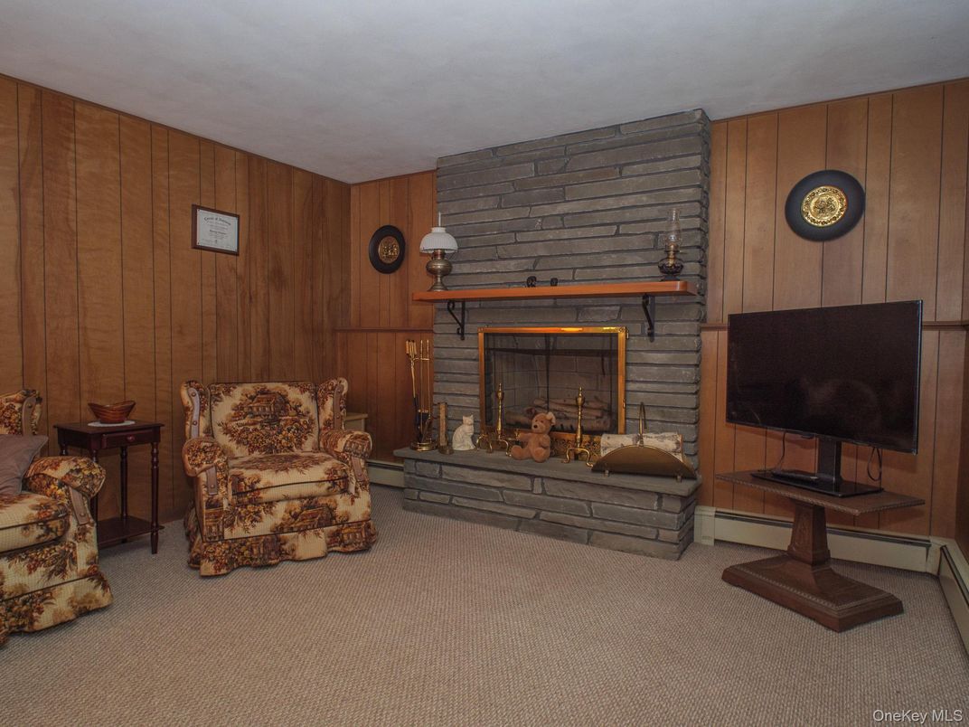 Fireplace, Interior, Stone Walls, Wooden Walls