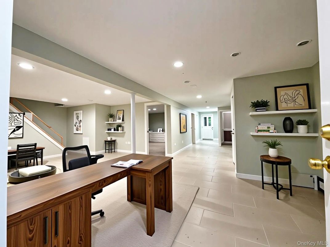 Home Office, Interior, Recessed Lighting