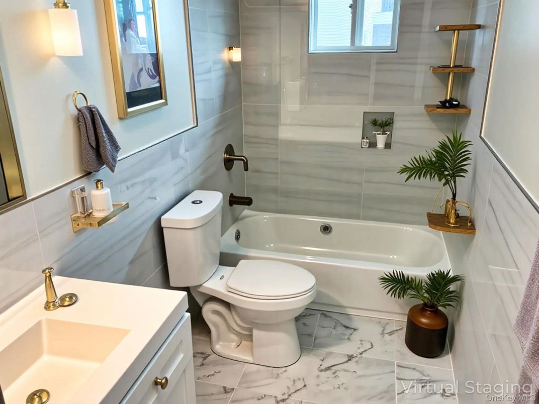 Bathroom, Glass Shower, Interior, Marble