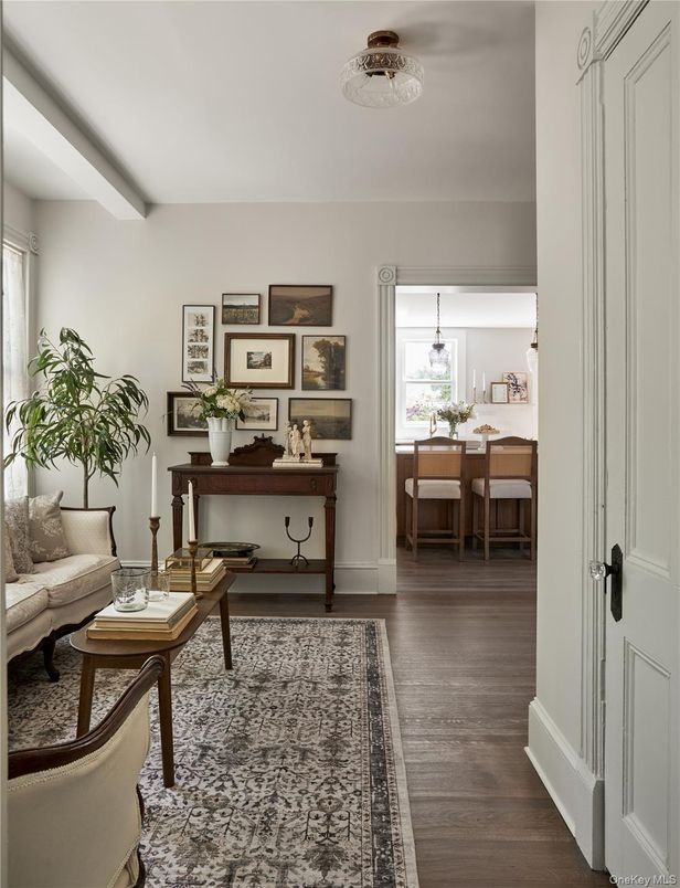 Home Office, Interior, Pendant Lights, Wood Texture Flooring