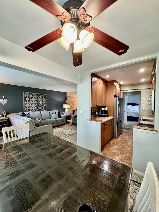 Dining room, Interior, Kitchen, Living room, Recessed Lighting, Stainless Steel Appliances