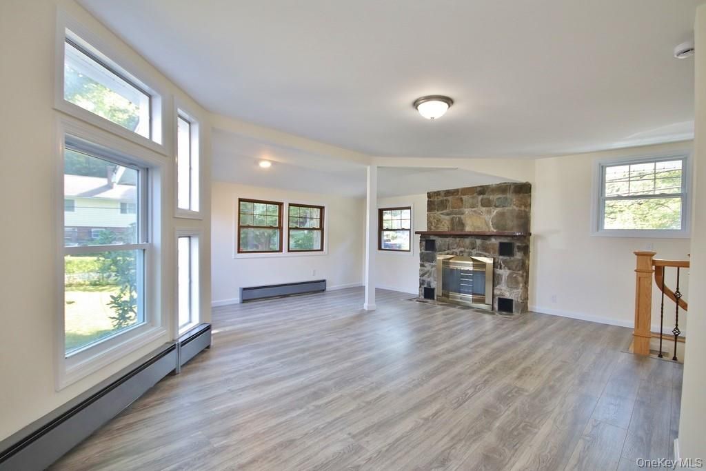 Fireplace, Interior, Stone Walls, Wood Texture Flooring