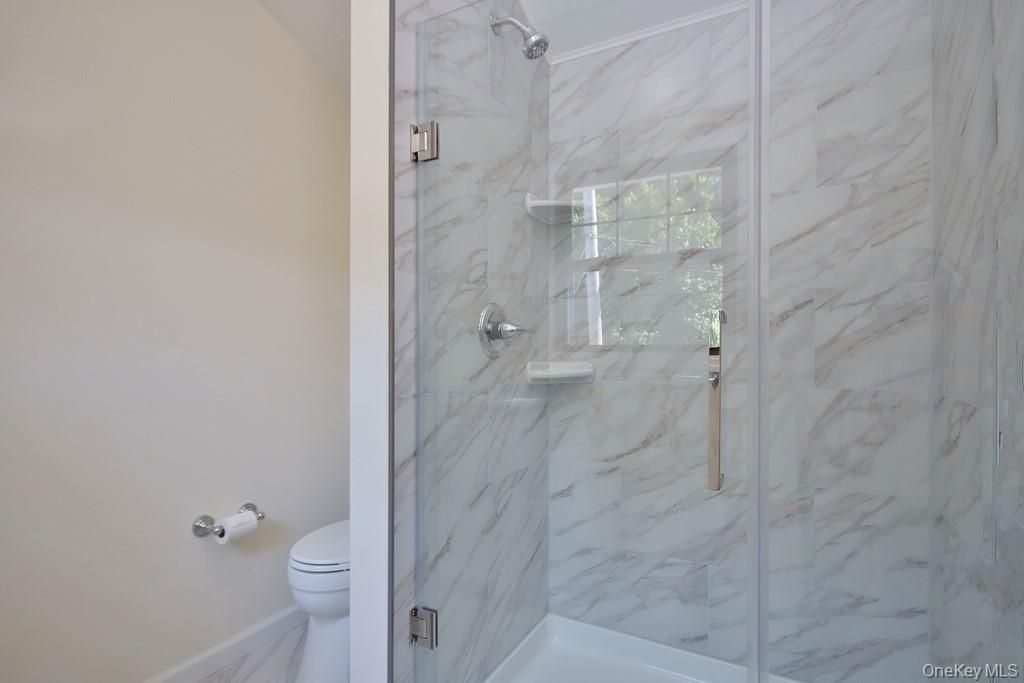 Bathroom, Glass Shower, Interior, Marble Walls