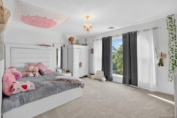 Bedroom, Chandelier, Interior
