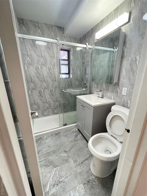 Bathroom, Glass Shower, Interior, Marble Walls
