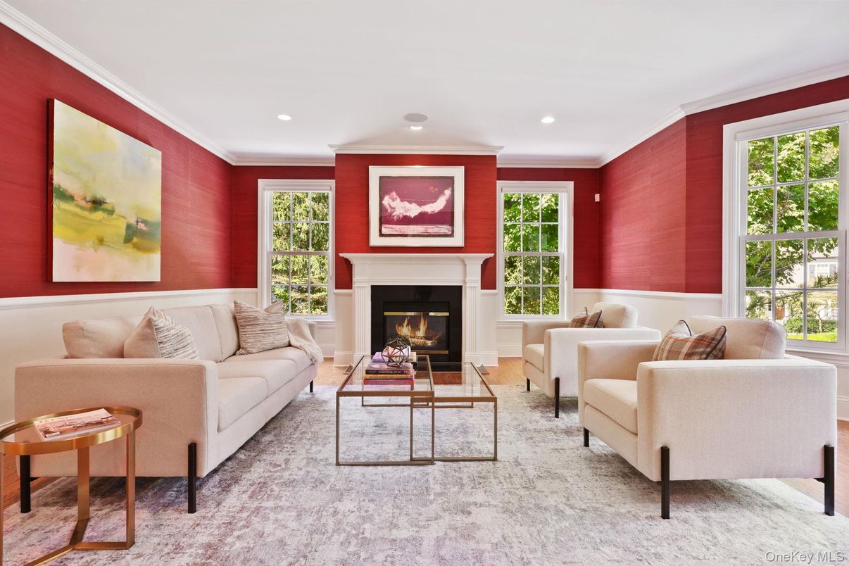 Fireplace, Interior, Living room, Recessed Lighting
