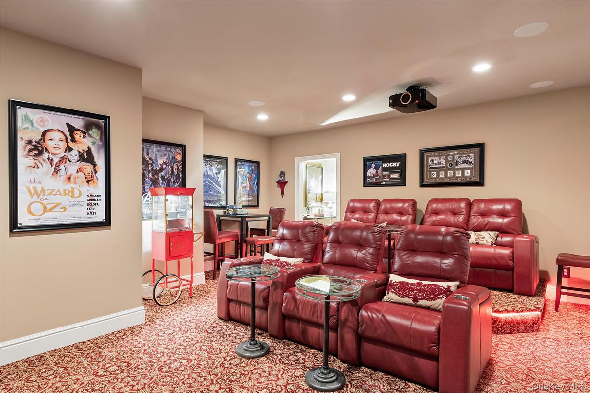 Home Theatre Room, Dining room, Interior, Recessed Lighting, Theatre Room