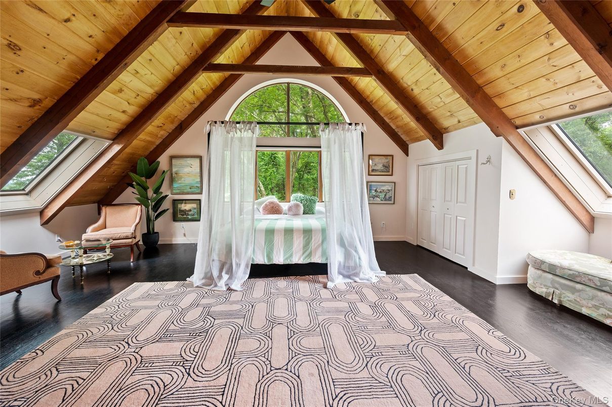 Bedroom, Interior, Wooden Beams, Wooden Ceilings, Wood Texture Flooring