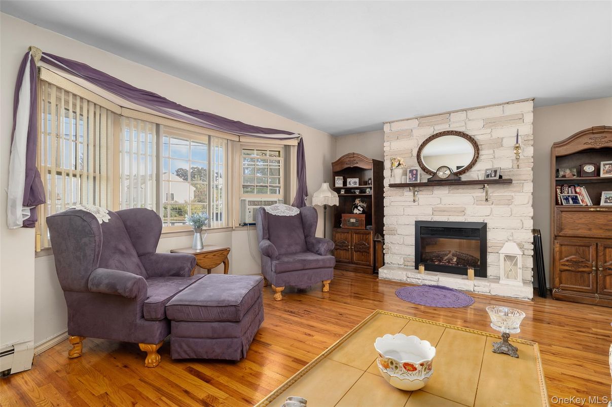 Fireplace, Interior, Living room, Stone Walls, Wood Texture Flooring