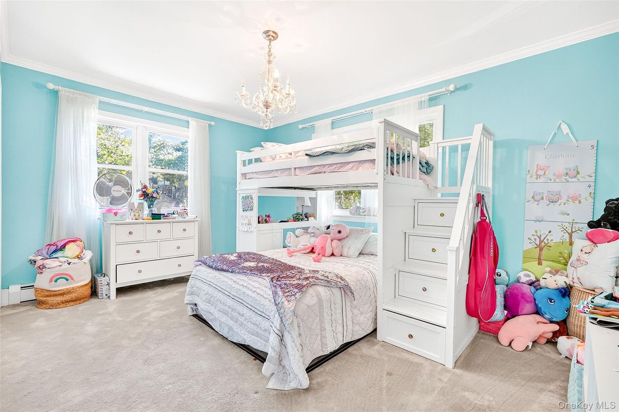 Bedroom, Chandelier, Interior