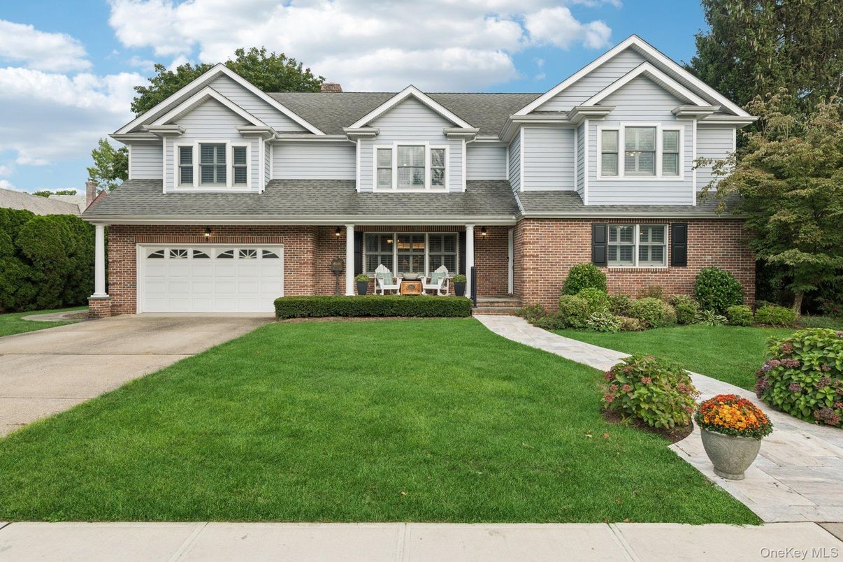 Attached, Exterior, Facade, Brick Facade, Farmhouse