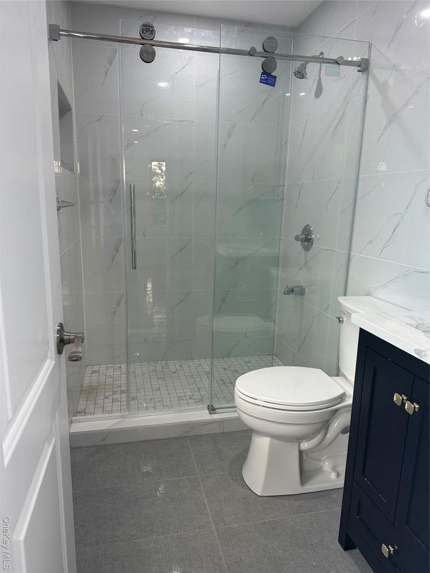 Bathroom, Glass Shower, Interior, Marble Walls